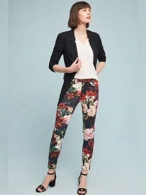 7 FOR ALL MANKIND Women’s Floral Print Skinny Jeans Size 27